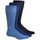 Perry Ellis Men's 3-Pk Rayon Ribbed Dress Socks Blue Size Regular