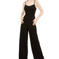 Teeze Me Juniors' Lace-Back Jumpsuit Black Size 13