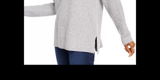 Hippie Rose Juniors' Long-Sleeve Sweater Gray Size Extra Small