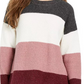 Hippie Rose Juniors' Colorblocked Thermal-Knit Sweater Red Size Extra Large