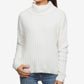 Hippie Rose Juniors' Chenille Turtleneck Sweater Natural Size Extra Large