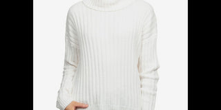 Hippie Rose Juniors' Chenille Turtleneck Sweater Natural Size Extra Large