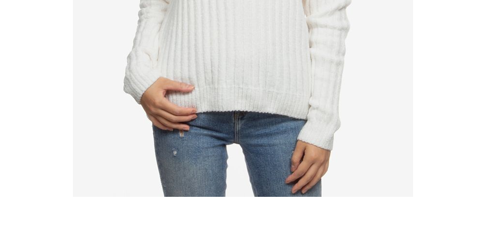 Hippie Rose Juniors' Chenille Turtleneck Sweater Natural Size Extra Large