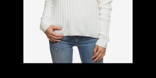 Hippie Rose Juniors' Chenille Turtleneck Sweater Natural Size Extra Large