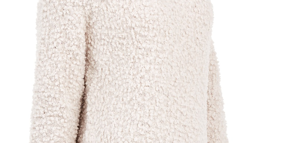 Hippie Rose Juniors' Textured High-Low Sweater Beige Size Large