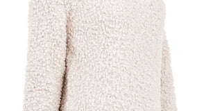 Hippie Rose Juniors' Textured High-Low Sweater Beige Size Large