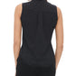 Tommy Hilfiger Women's Dot-Print Ruffled Top Black Size Large