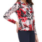 Tommy Hilfiger Women's Floral Button-Up Collared Blouse Pink Size Small