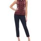 Tommy Hilfiger Women's Paisley Button Up Collared Blouse Red - Size Small