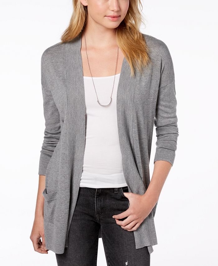 Hippie Rose Juniors' Cozy Cardigan White Size Small