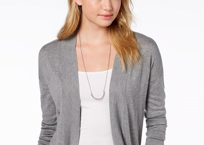 Hippie Rose Juniors' Cozy Cardigan White Size Small