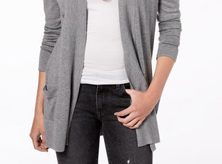 Hippie Rose Juniors' Cozy Cardigan White Size Small