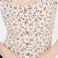 Hippie Rose Junior's Floral Button-Front Top Black Size X-Small
