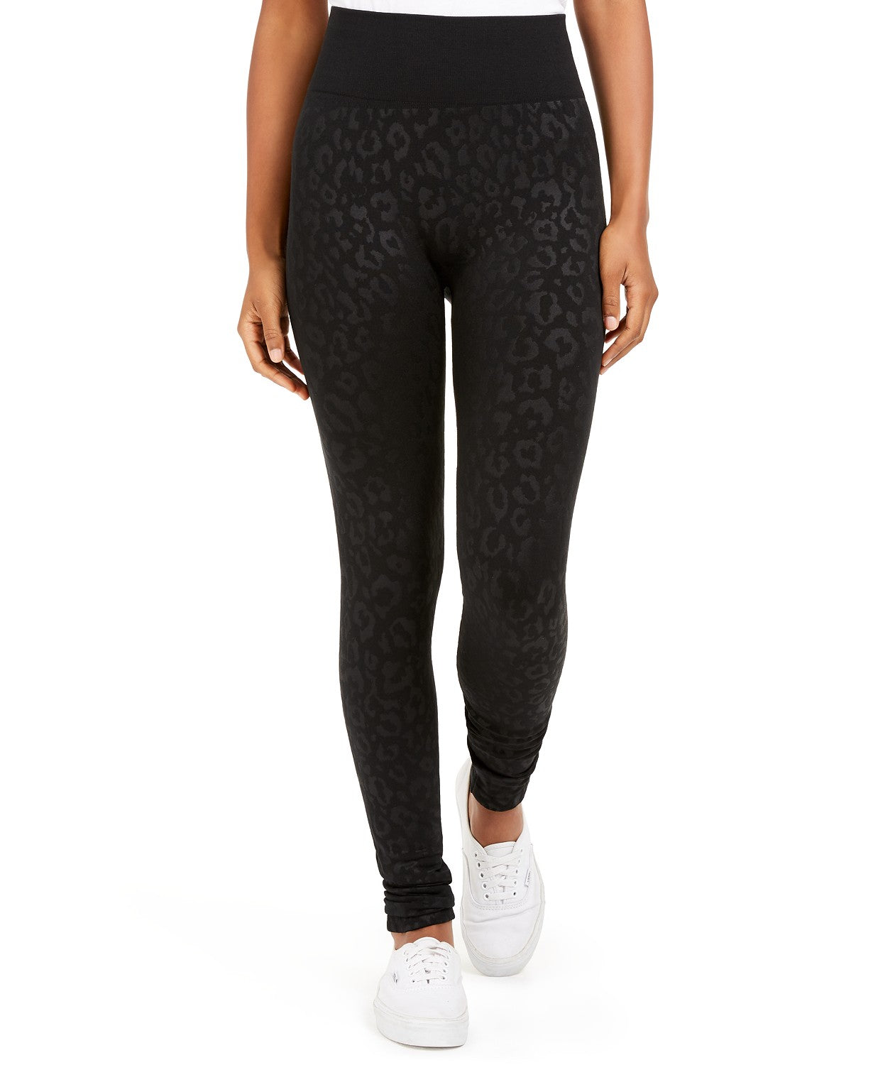 Hippie Rose Juniors' High-Waisted Fleece-Lined Leggings Black Size Small