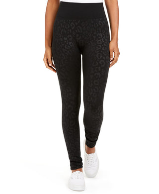 Hippie Rose Juniors' High-Waisted Fleece-Lined Leggings Black Size Small