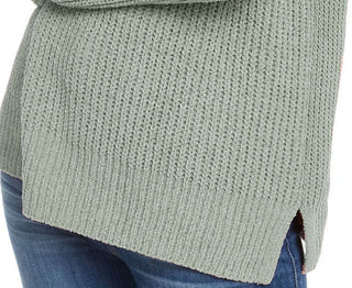 Hippie Rose Juniors' Mock-Neck Chenille Sweater Med Green Size Medium