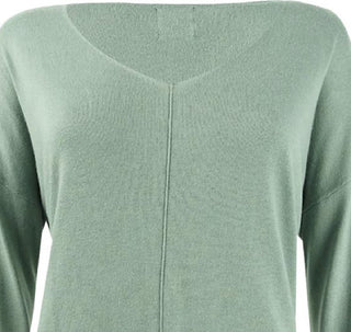 Hippie Rose Junior's V Neck Tunic Sweater Green Size X-Large