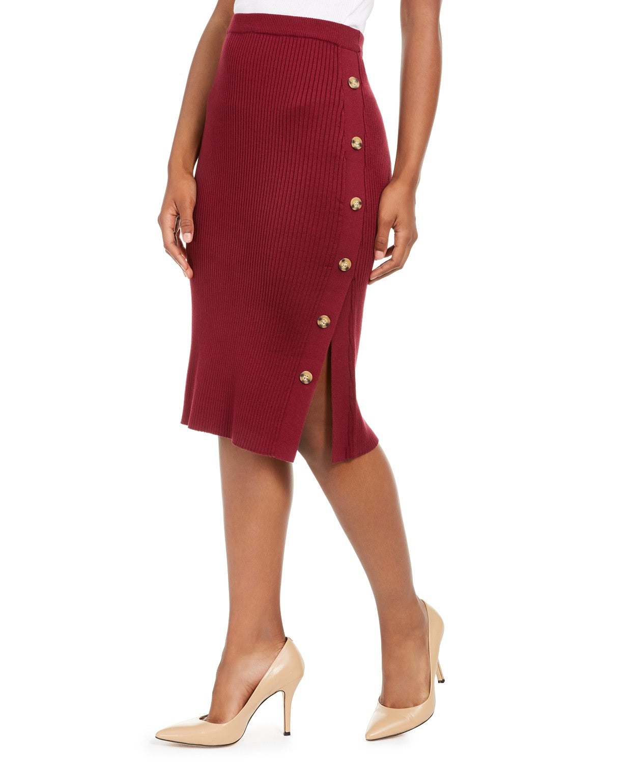 Hippie Rose Juniors' Button Sweater Skirt Purple Size Small