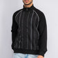 Sean John Men's Striped Logo Track Jacket Black Size Medium