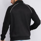 Sean John Men's Striped Logo Track Jacket Black Size Medium