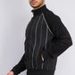Sean John Men's Striped Logo Track Jacket Black Size Medium