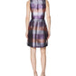 Laundry By Shelli Segal Women's Striped Metallic Fit & Flare Dress Purple Size 12