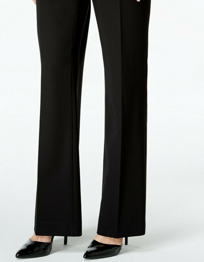 Tommy Hilfiger Women's Modern Straight-Leg Modern Dress Pants Black Size 16`