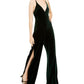 Teeze Me Women's Juniors' Velvet Jumpsuit Green Size 1