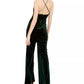 Teeze Me Women's Juniors' Velvet Jumpsuit Green Size 1