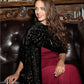 INC International Concepts Women's Animal-Print Shine Velvet Wrap Charcoal Size Regular