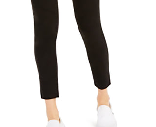 Rewash Juniors' Faux Suede-Front Ponte-Knit Leggings Black Size Small