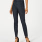 Rewash Women's Juniors' Nikki Printed Denim Jeggings Extreme Dark Size 9