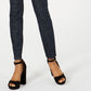 Rewash Women's Juniors' Nikki Printed Denim Jeggings Extreme Dark Size 9
