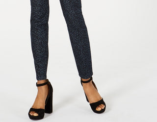 Rewash Women's Juniors' Nikki Printed Denim Jeggings Extreme Dark Size 9