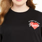 Love Tribe Women's Trendy Plus C'est La Vie Sweatshirt Black Size 3X