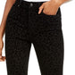 Rewash Juniors' Velvet Leopard Jeans Black Size 0