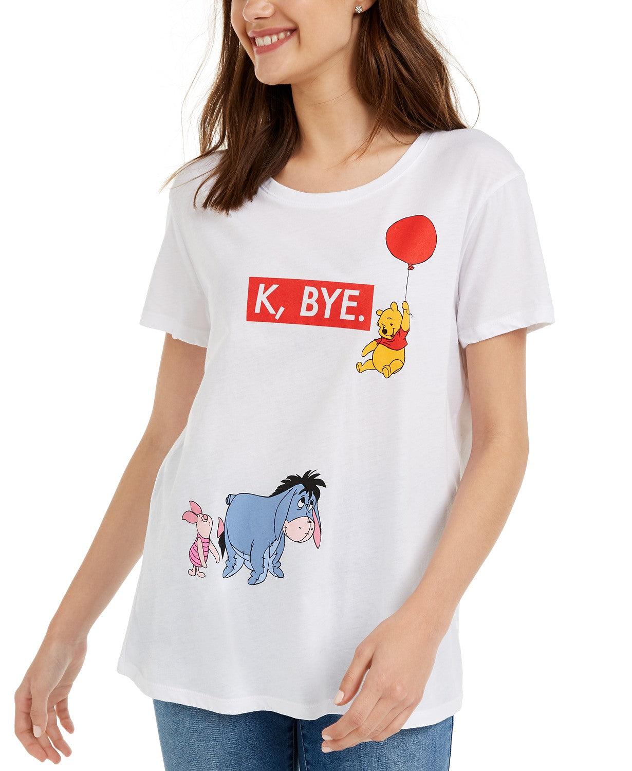 Disney Juniors' Winnie The Pooh Graphic T-Shirt White Size Large