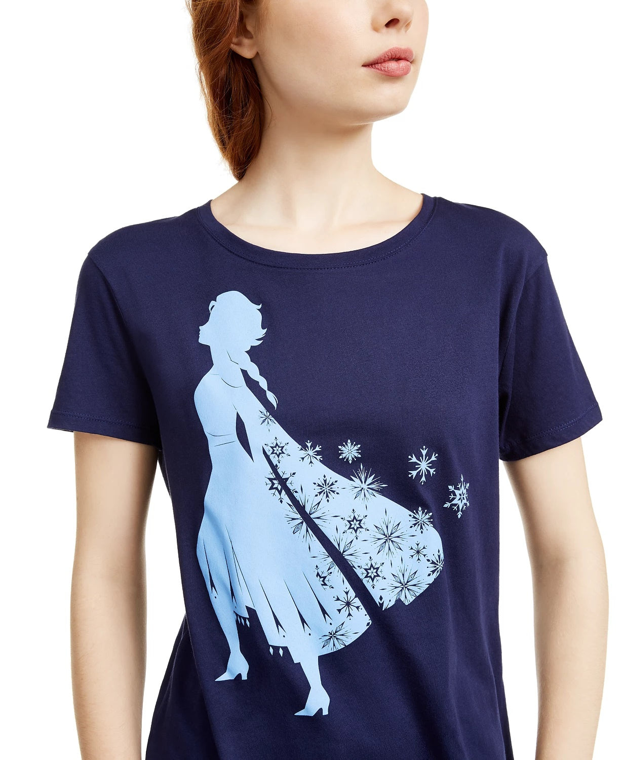 Disney Juniors' Frozen Graphic T-Shirt Med Blue Size X-Large