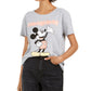 Disney Juniors' Mickey Mouse Graphic T-Shirt Gray Size Small