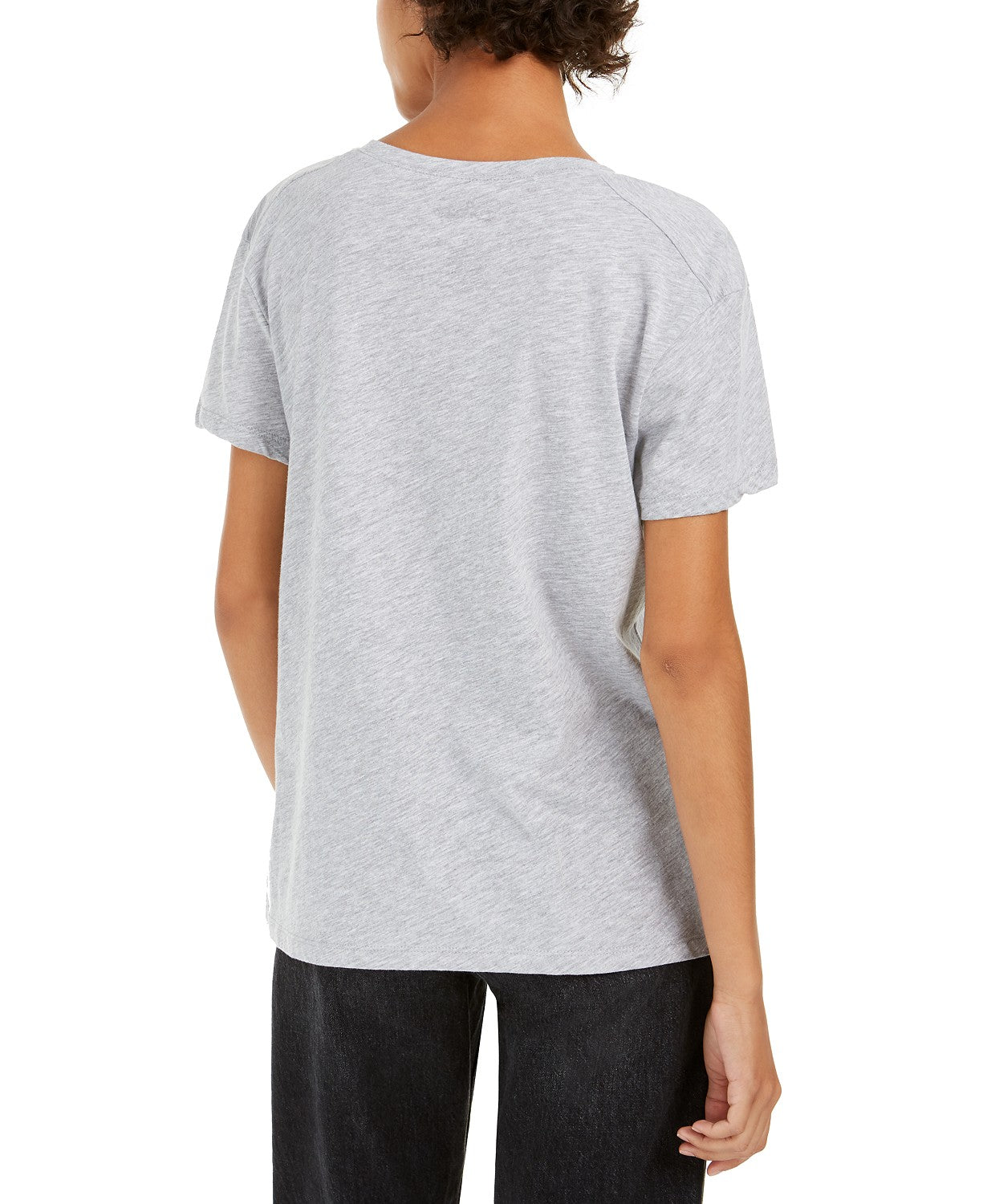 Disney Juniors' Mickey Mouse Graphic T-Shirt Gray Size Small