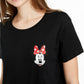 Disney Juniors' Minnie Mouse T-Shirt Black Size X-Large
