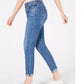 Rewash Junior's High Rise Button Fly Straight Leg Jeans Blue Size 1