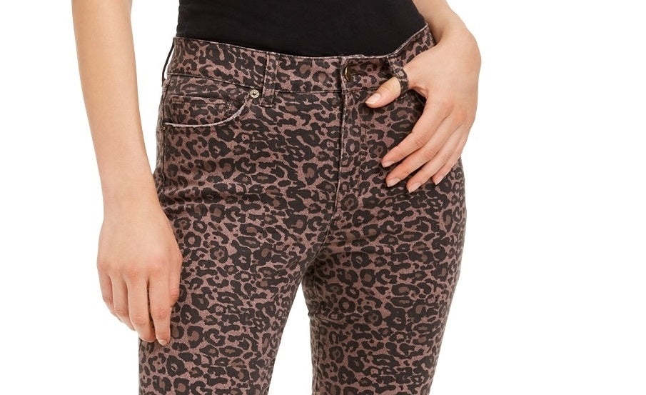 Rewash Juniors' Printed Skinny Jeans Purple Size 15