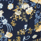 Hooked Up By Iot Juniors' Printed Peplum Blouse Navy Size Large