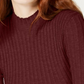 Hooked Up By IOT Juniors' Rib-Knit Mock-Turtleneck Sweater Dark Red Size Extra Large