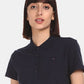 Tommy Hilfiger Women's Core Polo Shirt Black Size Large