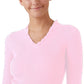 Hooked Up by IOT Juniors' Ruffled V-Neck Sweater Pink Size X-Small
