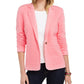 Tommy Hilfiger Women's Single-Button Knit Blazer Pink Size Medium
