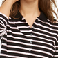 Tommy Hilfiger Women's Long Sleeve Polo Shirt Black Size Small