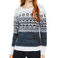 Tommy Hilfiger Women's Fair Isle Cotton Top White Size Large